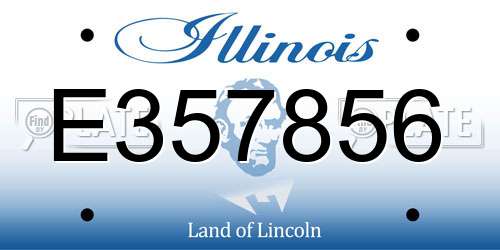 E357856 Illinois License Plate
