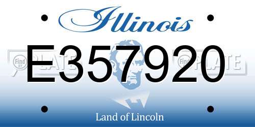 E357920 Illinois License Plate