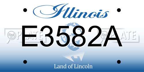 E3582A Illinois License Plate