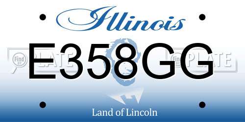 E358GG Illinois License Plate