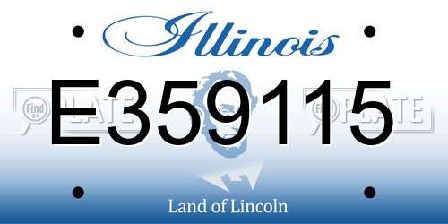 E359115 Illinois License Plate