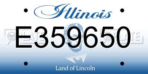 E359650 Illinois License Plate