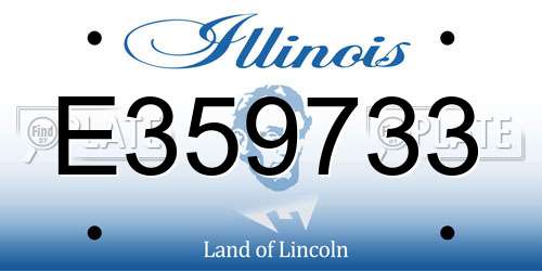 E359733 Illinois License Plate