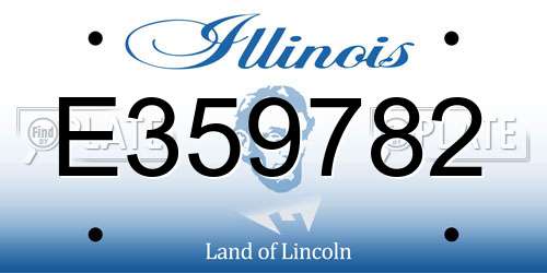 E359782 Illinois License Plate
