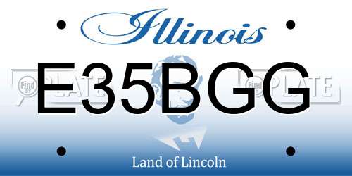 E35BGG Illinois License Plate