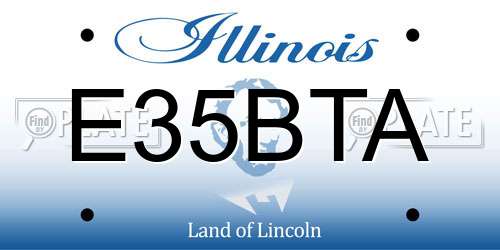 E35BTA Illinois License Plate