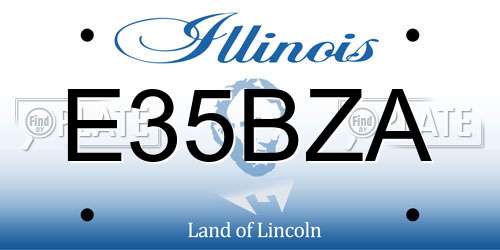 E35BZA Illinois License Plate