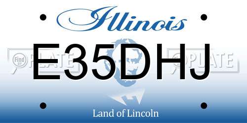 E35DHJ Illinois License Plate
