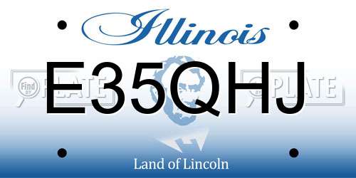 E35QHJ Illinois License Plate