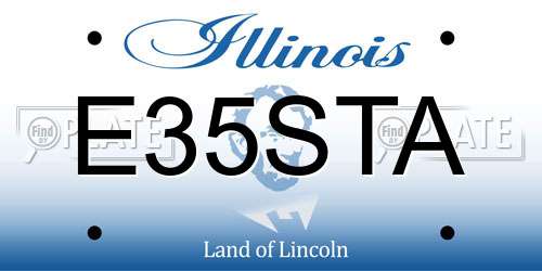 E35STA Illinois License Plate