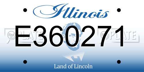 E360271 Illinois License Plate