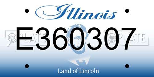 E360307 Illinois License Plate
