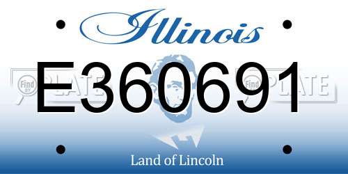 E360691 Illinois License Plate