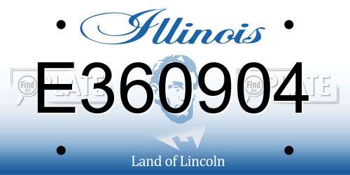 E360904 Illinois License Plate