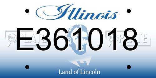 E361018 Illinois License Plate