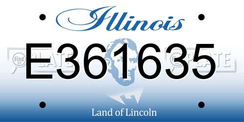 E361635 Illinois License Plate