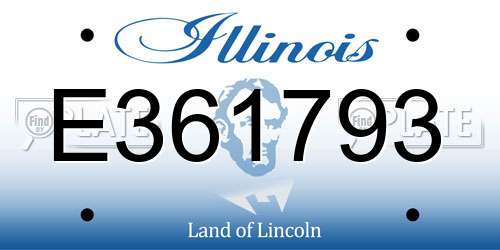 E361793 Illinois License Plate
