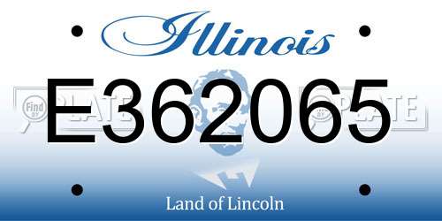 E362065 Illinois License Plate