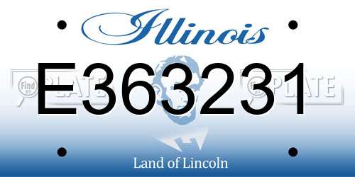 E363231 Illinois License Plate