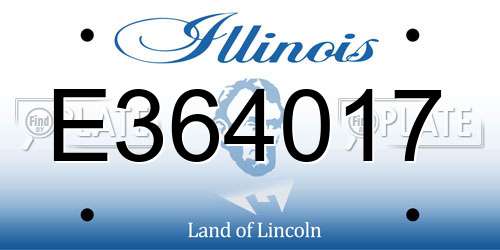 E364017 Illinois License Plate