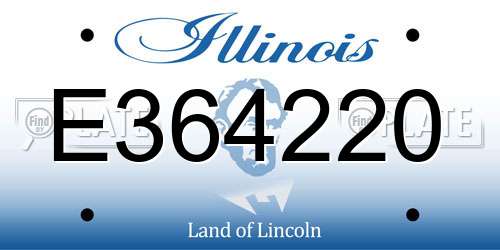 E364220 Illinois License Plate