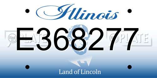 E368277 Illinois License Plate