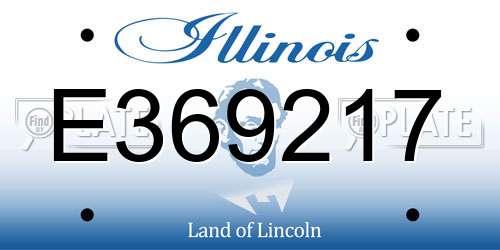 E369217 Illinois License Plate