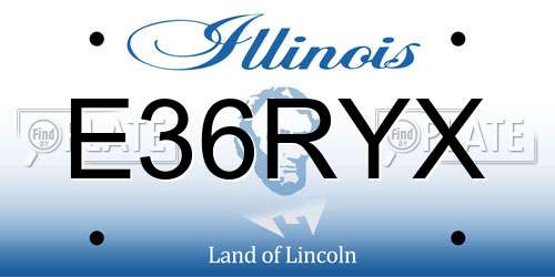 E36RYX Illinois License Plate