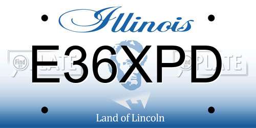 E36XPD Illinois License Plate
