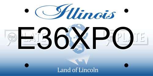 E36XPO Illinois License Plate