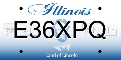 E36XPQ Illinois License Plate
