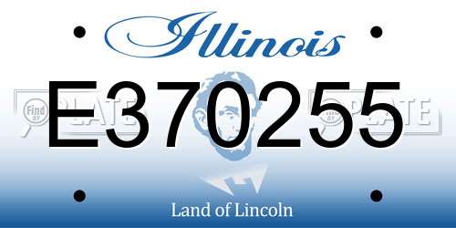 E370255 Illinois License Plate