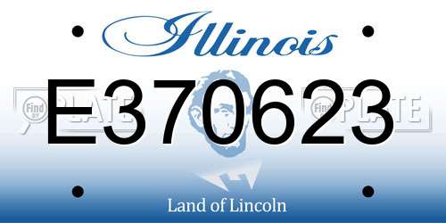 E370623 Illinois License Plate