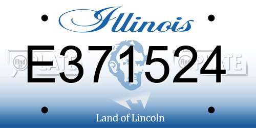 E371524 Illinois License Plate