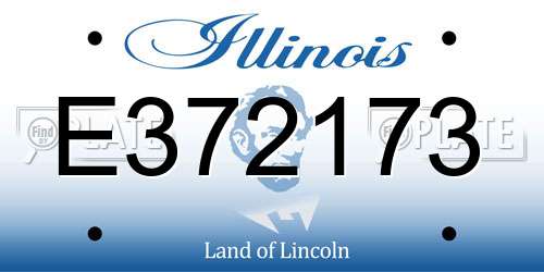 E372173 Illinois License Plate