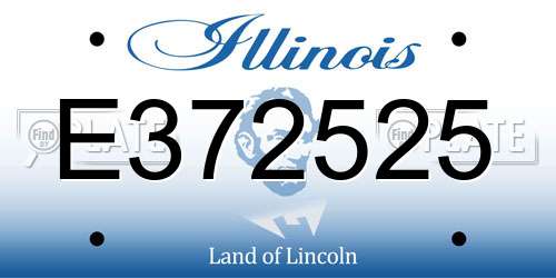 E372525 Illinois License Plate