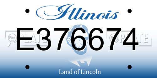 E376674 Illinois License Plate