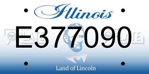 E377090 Illinois License Plate