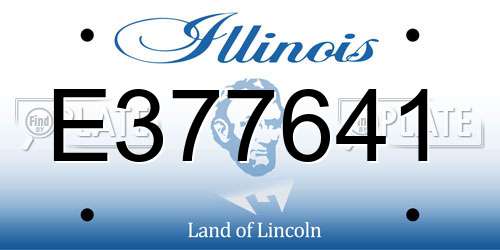 E377641 Illinois License Plate