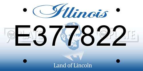 E377822 Illinois License Plate
