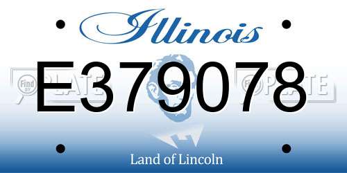 E379078 Illinois License Plate