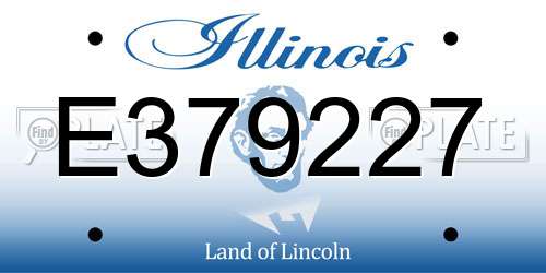 E379227 Illinois License Plate