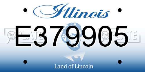E379905 Illinois License Plate