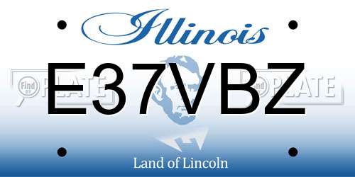 E37VBZ Illinois License Plate