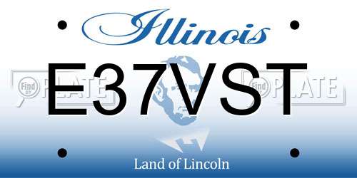 E37VST Illinois License Plate