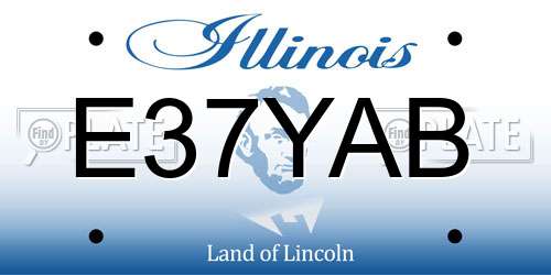 E37YAB Illinois License Plate