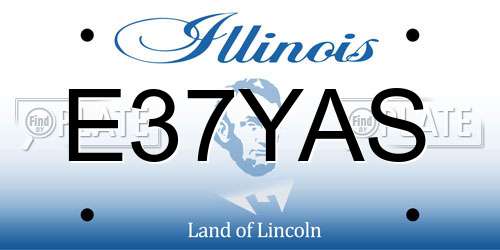 E37YAS Illinois License Plate