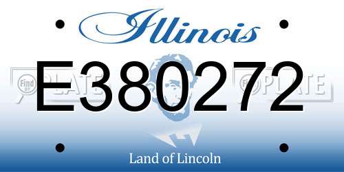 E380272 Illinois License Plate
