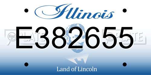 E382655 Illinois License Plate