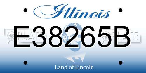 E38265B Illinois License Plate